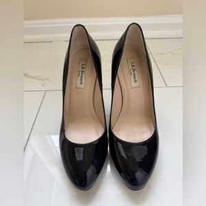 LK Bennett Sledge Black Patent High Heels